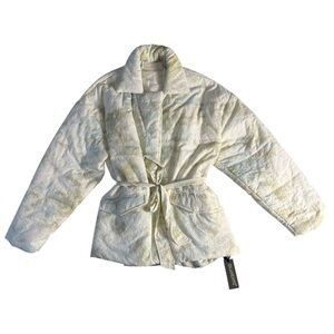 NWT Blank NYC Perfect Day Quilted Watercolor Belted Jacket Puffer Medium